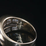 18k Yellow Gold and 2cttw Baguette Diamond Men's Ring Size 9.5
