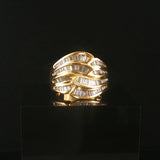 18k Yellow Gold and 2cttw Baguette Diamond Solid Ladies Ring Size 6.75