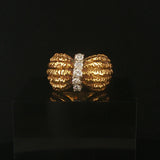 18k Yellow Gold and 0.50cttw Diamond Ladies Vintage Ring Size 6.5