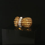18k Yellow Gold and 0.50cttw Diamond Ladies Vintage Ring Size 6.5