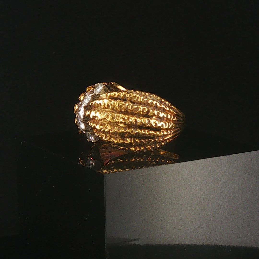 18k Yellow Gold and 0.50cttw Diamond Ladies Vintage Ring Size 6.5