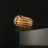 18k Yellow Gold and 0.50cttw Diamond Ladies Vintage Ring Size 6.5
