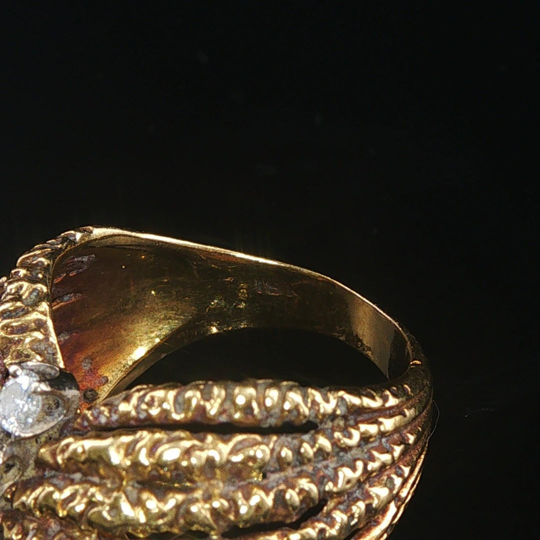 18k Yellow Gold and 0.50cttw Diamond Ladies Vintage Ring Size 6.5