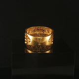 18k Yellow and White Gold 0.50cttw Diamond Vintage Ladies Band Ring Size 6.5