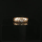 18k Yellow Gold and 0.50cttw Diamond Vintage Ladies Band Ring Size 5