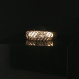 18k Yellow Gold and 0.50cttw Diamond Vintage Ladies Band Ring Size 5