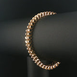 10k Yellow Gold and 4.5cttw Champagne Diamond 13g Fancy Link Bracelet 6.75"
