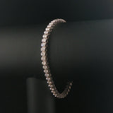 14k White Gold and 2cttw Bezel Set Diamond Solid Link Bracelet 7.25"