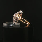 14k Yellow Gold and 2cttw Diamond Vintage Ladies Cluster Ring Size 7.5