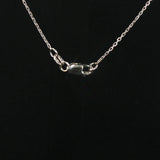 14k White Gold 0.75cttw Round and Baguette Diamond Cross Pendant Necklace 20"