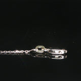 14k White Gold 0.75cttw Round and Baguette Diamond Cross Pendant Necklace 20"