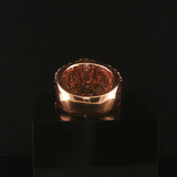 14k Rose Gold and 4.60cttw Diamond Large Cluster Halo Ring Size 6.75