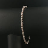 14k White Gold and 2.50cttw Diamond Ladies Tennis Bracelet 7.25"