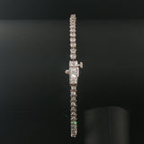 14k White Gold and 2.50cttw Diamond Ladies Tennis Bracelet 7.25"