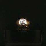 14k Yellow Gold and 0.75ct Old Euro Cut Diamond Vintage Solitaire Ring Size 4.75