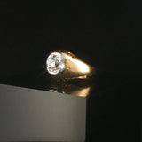 14k Yellow Gold and 0.75ct Old Euro Cut Diamond Vintage Solitaire Ring Size 4.75