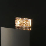 14k Yellow Gold and 0.30cttw Diamond Vintage Band Ring Size 9.25