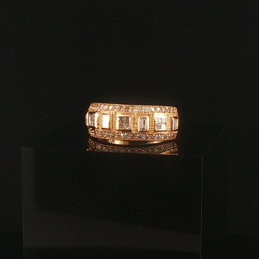 Effy 14k Yellow Gold and 0.50cttw Diamond Band Ring Size 8