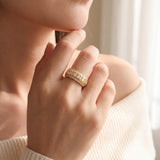 Effy 14k Yellow Gold and 0.50cttw Diamond Band Ring Size 8