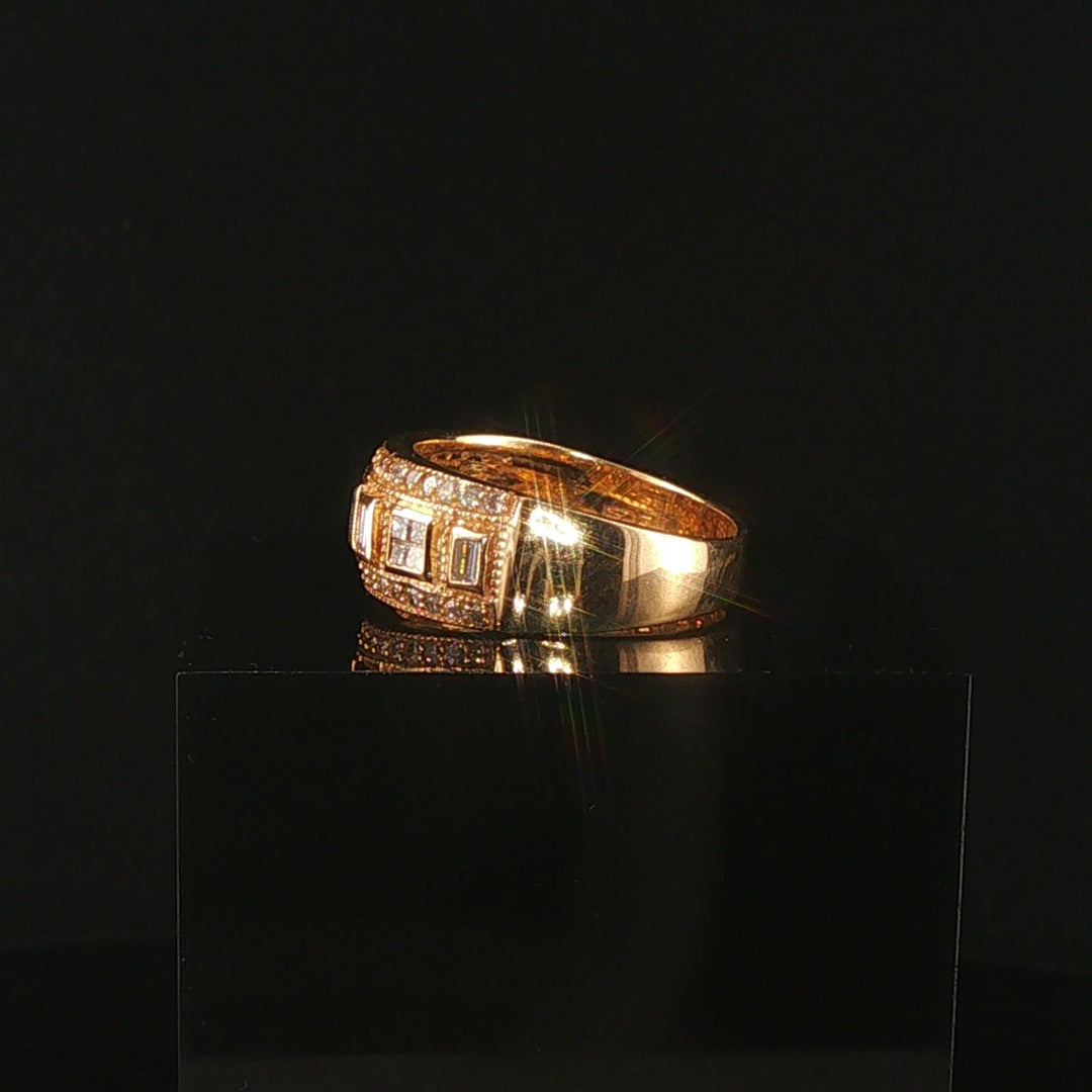 Effy 14k Yellow Gold and 0.50cttw Diamond Band Ring Size 8