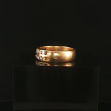 14k Yellow Gold and 0.90cttw Diamond Two Row Band Ring Size 7