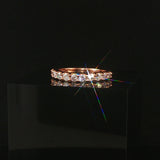14k Rose Gold and 0.75cttw Diamond Half Eternity Band Ring Size 6.75