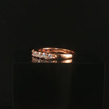 14k Rose Gold and 0.75cttw Diamond Half Eternity Band Ring Size 6.75