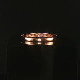 14k Rose Gold and 0.75cttw Diamond Half Eternity Band Ring Size 6.75