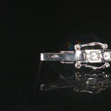 18k White Gold and 2cttw Diamond Tennis Link Bracelet Italy 6.25"