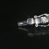 18k White Gold and 2cttw Diamond Tennis Link Bracelet Italy 6.25"