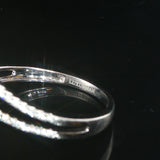 14k White Gold and 0.80cttw Diamond Bypass Heart Ring Size 9