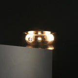 18k Yellow Gold and 0.05ct Flush Set Diamond Band Ring Size 9