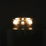 18k Yellow Gold and 0.05ct Flush Set Diamond Band Ring Size 9