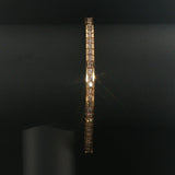 14k Yellow Gold and 3.20cttw Channel Set Diamond Vintage Link Bracelet 7"