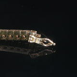 14k Yellow Gold and 3.20cttw Channel Set Diamond Vintage Link Bracelet 7"