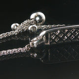 EFFY 14k White Gold 2cttw Black and White Diamond Adjustable Bolo Link Bracelet