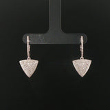 14k White Gold and 2cttw Pave Diamond Drop Dangle Earrings