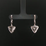 14k White Gold and 2cttw Pave Diamond Drop Dangle Earrings