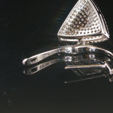 14k White Gold and 2cttw Pave Diamond Drop Dangle Earrings