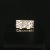 14k Yellow Gold and 1cttw Pave Diamond Vintage Ladies Band Ring Size 5.25