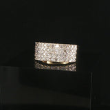 14k Yellow Gold and 1cttw Pave Diamond Vintage Ladies Band Ring Size 5.25
