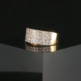 14k Yellow Gold and 1cttw Pave Diamond Vintage Ladies Band Ring Size 5.25