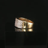 14k Yellow Gold and 1cttw Pave Diamond Vintage Ladies Band Ring Size 5.25