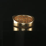 14k Yellow Gold and 1cttw Pave Diamond Vintage Ladies Band Ring Size 5.25