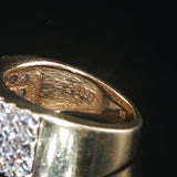 14k Yellow Gold and 1cttw Pave Diamond Vintage Ladies Band Ring Size 5.25