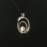 18k White Gold and 1.30ct Diamond Circle Pendant 1.25"