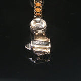 14k Yellow and White Gold 1cttw Diamond Station Bead Link Bracelet 7"
