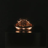 18k Rose Gold and 0.84cttw Diamond Solid Cluster Ring Size 6.5
