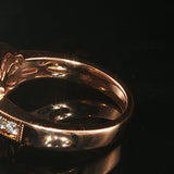 18k Rose Gold and 0.84cttw Diamond Solid Cluster Ring Size 6.5