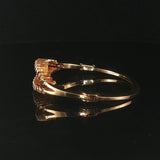 14k Yellow Gold and 0.50cttw Diamond Solid Vintage Bangle Bracelet 5.75"
